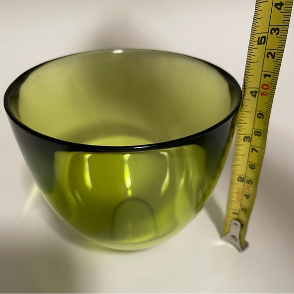 Orrefors Lime Green Bowl 4” Swedish - Picture 13 of 16